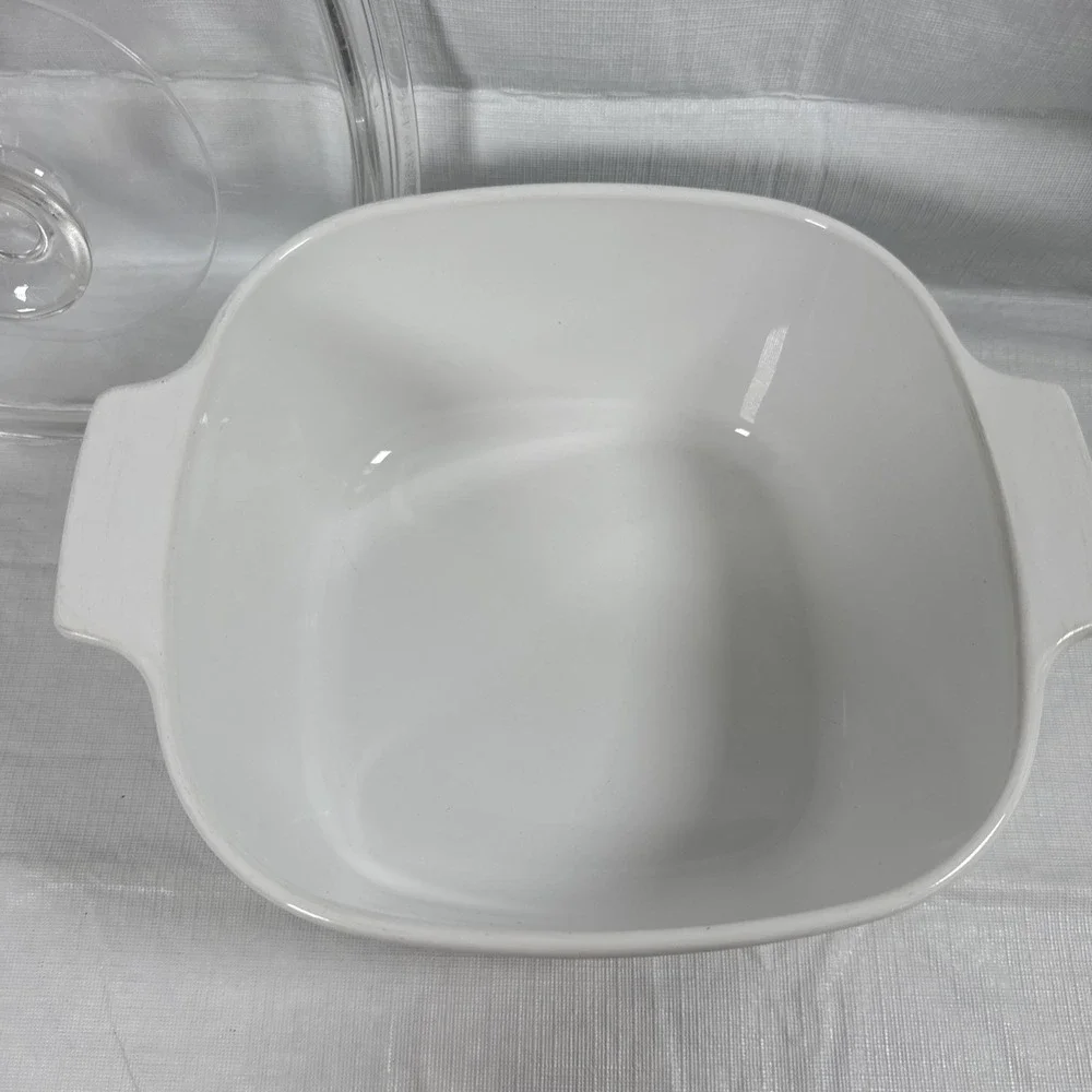 Vtg Corning Ware A3B  Country Cornflower Basket 3 Liter Casserole w/ PYREX Lid
